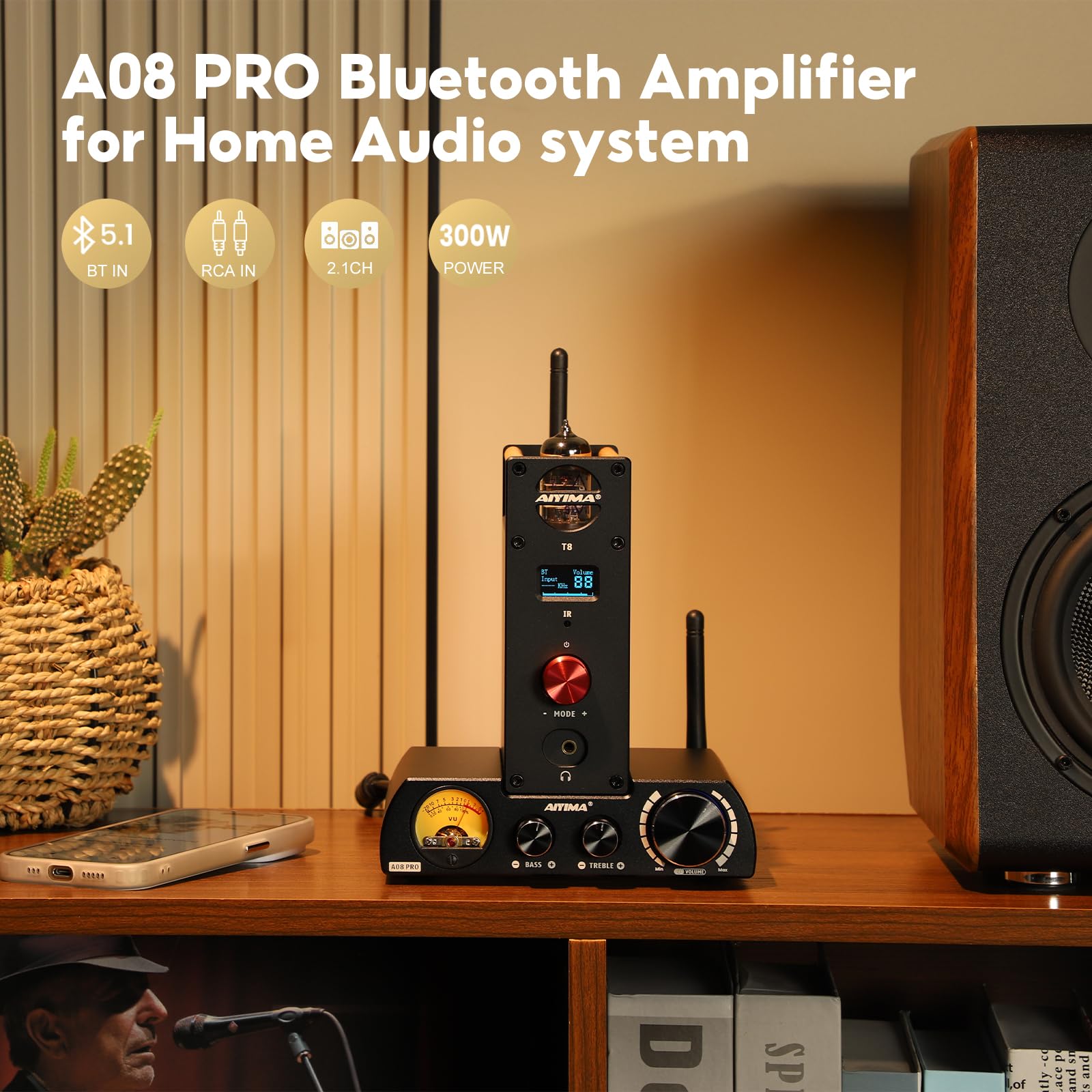 Amazon.co.jp: AIYIMA A08 PRO TPA3255 Power Amplifier Bluetooth 5.1